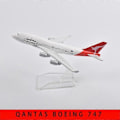 Miniatyrbild 1 av 5: 16cm Qantas Boeing 747 Flygplansmodell Diecast Metall 1/400 Skala Flygplansmodell Presentkollektion-Perfekt Qantas B747