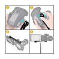 Miniatyrbillede 4 af 4: Dobbelt Kamera Mount Tripod Beslag Kamera Flash Beslag Forlængerstang med 1/4 Tomme Skrue Kompatibel med Kamera Dslr Led Lys Stativ Mikrofon-Perfet