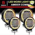 Miniatyrbillede 2 af 5: 4X LED Arbejdslampe Pods Runde Gule Spot Combo Lys Gul Tågelygte Kompatibel med Off Road SUV-Perfet
