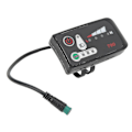 Miniatyrbillede 3 af 4: Elektrisk Cykel LED Strømdisplay Panel Elektrisk Cykel Modifikation Display Meter med Vandtæt 5p Hanstik Kompatibel med 22.2mm Styr - Perfekt 48V