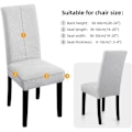 Miniatyrbilde 5 av 5: Pakketilbud Stoltrekk Stretch Avtakbare Vaskbare Spisestue Blader - Perfet Leaves-light Gray 6