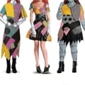 Nightmare Before Christmas Sally Kostymekjole med korte ermer for kvinner - Perfet A L
