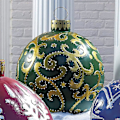 Miniatyrbillede 5 af 5: 60 cm diameter oppustelig julekugle (grøn)