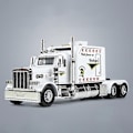 Miniatyrbillede 4 af 5: 1:24 Peterbilt 389 Traktor Truck Legetøjsmodel i Metal med Lyd og Lys - Perfekt til Børn Black