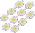 COB LED-lampa, 10 st 10W LED Kall/Chip SMD COB DC 9-12V för lampbyte - Perfet White