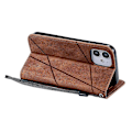 Miniatyrbillede 3 af 5: Til iPhone 12 mini Telefon Cover Wallet Læder Telefon Beskyttende Cover Hud Touch Tekstur-Perfekt Style D