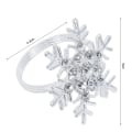 Miniatyrbilde 2 av 6: 12stk Snowflake Serviettringer Jule Serviettringer Holder til silvery