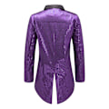 Miniatyrbillede 3 af 5: Sliktaa Herre Sequin Svalehalefrakke Jakke Fest Show Tux Kjole Frakke - Perfekt Purple S