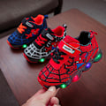 Pikkukuva 3 / 5: Lasten urheilukengät Spiderman Valoilla - Led-valaistut kengät pojille - Perfet Red 24