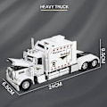 Miniatyrbillede 3 af 5: 1:24 Peterbilt 389 Traktor Truck Legetøjsmodel i Metal med Lyd og Lys - Perfekt til Børn Red