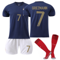 Miniatyrbild 1 av 3: 22-23 World Cup France Hemma fotbollströja set - Perfet 7# GRIEZMANN 26