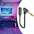 Miniatyrbild 5 av 5: 1/4'' TRS 6.35mm Han till 6.35mm Hon Stereo-kabel för Gitarrförstärkare - Perfekt Binaural 1m