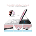 Miniatyrbillede 5 af 5: Tastatur Etui til iPad Mini 5 4 3 2 1 - Touchpad Aftageligt Tastatur med Penholder - Slank Læder Folio Smart Cover-Perfekt Rose Gold
