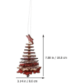 Miniatyrbilde 4 av 6: Juletre hengende tre anheng Juletre form ornament Juletre hengende vindklokke (2 stk)