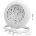 Miniatyrbild 3 av 5: Badrumsklocka, Liten Vattentät Duschtimer Alarm Digital Klocka Badrum Kök Väggklocka (Vit)- Perfet