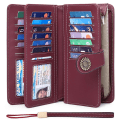 Miniatyrbilde 6 av 6: Dame lommebok Elegant stilig lommebok Lang lommebok dame RFID clutch multifunksjonell - Perfet