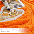 Miniatyrbilde 5 av 5: Magisk Velvet Sherpa-pledd Fleece Teppe Oransje og Hvit Sherpa Myk Plysj Fluffy Varmt Koselig Tykt for Seng Sofa Stol - Perfekt 6 70x100cm