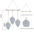 Pikkukuva 3 / 9: Makrame-seinäkoriste Boho Woven Gobestry Leaf Design -seinäkoristelu- Täydellinen Beige