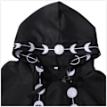 Pikkukuva 5 / 10: Unisex Moon Phases Kirjonta hupullinen viitta Mystinen keskiaikainen renessanssin pitkä viitta - Perfet black XL