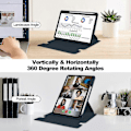 Miniatyrbild 2 av 5: Kompatibel med Lenovo Tab M11 (Xiaoxin Pad 11 2024) Fodral PU+Akryl Tablet Ställ Skydd med Bluetooth Tangentbord-Perfet Dark blue Style D Lenovo Tab M11 (Xiaoxi