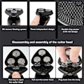 Miniatyrbilde 8 av 10: Elektrisk barbermaskin for menn Hårskjeggtrimmersett Nesetrimmer - Perfet Simplified standard