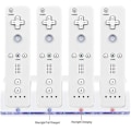 Miniatyrbillede 4 af 5: Wii Fjernbetjening Oplader, 4 i 1 Wii Opladningsdockningsstation med 4 stk. 2800mAh Genopladelige Batterier kompatibel med Wii/Wii U Controller - Sort