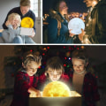 Miniatyrbild 4 av 6: 3D Månlampa LED Nattljus 3 Färg Touch Luna Lampa USB Uppladdningsbar Mån Nattlampa för Sovrum Vardagsrum Cafe Födelsedag Julklapp