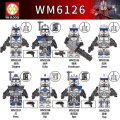 Miniatyrbild 1 av 3: 8st Legion Clone Trooper Army Set Mini Captain Rex Jesse And Echo Star Captain Rex 501st Clone Troo (FMY) - Perfet