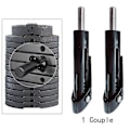 Miniatyrbild 5 av 5: 2x Viktstackstift Gym Utrustning Viktbelastning Stift Universal Bärbar Multifunktionell Tillbehör Viktstack Ersättning-Perfekt 2pcs black 9.5MM