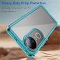 Miniatyrbild 2 av 5: Kompatibel med vivo V50 5G Skal TPU + Akryl Skyddande Transparent Mobilskal - Perfekt Transparent Blue