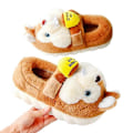 Miniatyrbild 2 av 3: Ekorrtofflor Chipmunk Bomulls-tofflor Täckta Häl Bomulls-tofflor Söta Vintertofflor - Perfekt 37-38
