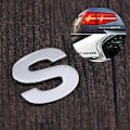 Miniatyrbilde 5 av 5: 3D Metall Alfabet Sølv Badge Krom Sølv Bokstaver Tall Logo Bil Klistremerker Biler Klistremerker - Perfekt D