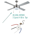 Miniatyrbilde 3 av 5: 1 stk. takviftelysbryter ZingEar Kompatibel med ZE-208S E89885 3 Hastigheter 4 Ledninger Viftebryter Trekksnor, Vifte Lig-Perfet
