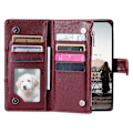 Miniatyrbillede 2 af 5: Style 012 Kompatibel med Oppo A58 4G Lynlås Pung Etui Rhombus PU Læder Stødsikkert Telefon Cover - Perfet Style C