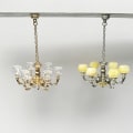Miniatyrbilde 7 av 9: Barnerealistisk 1/12 dukkehusmøbler Lysekrone Light Prete - Perfet A1
