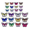 Miniatyrbild 1 av 6: 24 delar Butterfly Iron on Patch Butterfly Iron Patch Sy men - Perfet