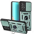 Miniatyrbillede 1 af 5: Armor Stødsikkert Magnetisk Ring Stand Holder Cover til Samsung Galaxy S24 S23 S22 S21 Ultra S24 Plus S20FE Note 20 10 Linsebeskyttelse - Perfekt Green For-Samsung S21 Plus