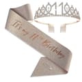 Party Krone Hodebånd Rhinestone Krone Hårtilbehør Første Års Nummer Bursdagskake Ornament Legering Hodebånd-Perfekt 11