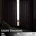 Miniatyrbillede 5 af 5: Luksuriøse termisk isolerede gardiner, tykke, solide, effektive mørklægningsgardiner - Perfekt Black W 59x H 98 150cm*250cm