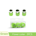 Miniatyrbilde 2 av 9: Grønnsaksfrukt ter Rustfritt stål Blomster tegneserieform - Perfet 3pcs-Green