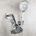Miniatyrbilde 2 av 5: Dusjarm Omleder Ventil, Baderom Messing G1/2 3-veis Dusjsystem Komponent Erstatning for Håndholdt Fast Spray Dusjhode A-Perfet chrome plated