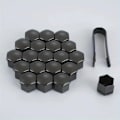 Pikkukuva 1 / 5: 20 kappaletta auton pyöränmutterin suojakantta ruosteenesto auton pyörännavan mutteri auton renkaan mutterin ulkokoristelu - Perfet Black 21mm