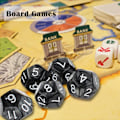 Miniatyrbilde 3 av 5: 4x 10 stk Tolvsidede Terninger D12 Spill D&d Rpg Party Games Terninger Svart-Perfekt