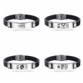 Miniatyrbild 3 av 6: Fotbollsklubb Sport Silikonarmband i rostfritt stål Justerbart armband*2- Perfet Mesut Ozil