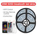 Miniatyrbillede 10 af 10: LED Strip Light RGB 5050/SMD2835 Flexible Ribbon DIY Led Light Strip RGB Tape Diode DC 12V bluetooth julebelysning - Perfet 5050 15M 44key 0 - 5W