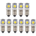 Pikkukuva 2 / 6: 10 kpl E10 9V Cool White 5SMD 5W LED-lamput (Cool White, 9V) - Perfet