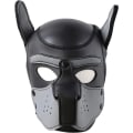 Miniatyrbillede 6 af 6: Hundemaske, blød latex Pet Play Hundemaske hvalpemaske sort læder D - Perfet