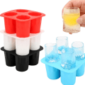 Miniatyrbild 1 av 6: 2-pack form Shot Glas Form Glas Ice Cube Form Silikon vit - Perfet white