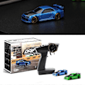 Pikkukuva 2 / 5: Turbo Racing 1:76 C64 Drift RC-auto gyro-ohjauksella, täysin verrannollinen, RTR-setti kk-Perfet Green