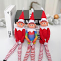 Miniatyrbild 5 av 5: 42 cm Jultomte som beter sig illa - Plyschleksak, Nyhet, Lång och Böjlig, Ostyrig Pojktomte på Hyllan, Jultomtar, Docka - Perfekt Multicolour